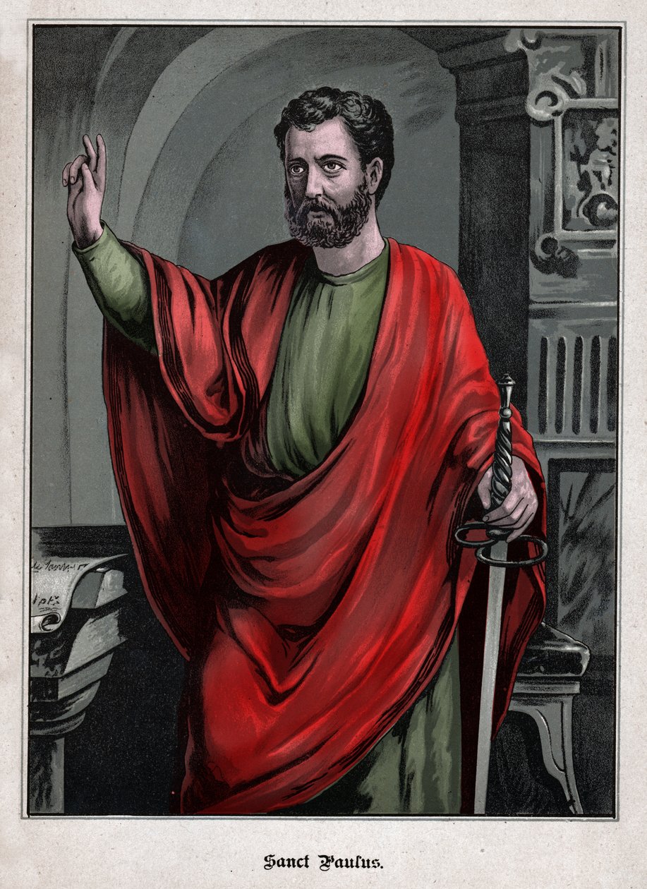 Saint Paul, cca 1900 (rytina) od German School
