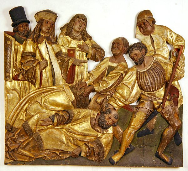 Svatí Sisinio a Alexander jsou vedeni ke kůlu (ston) od German School