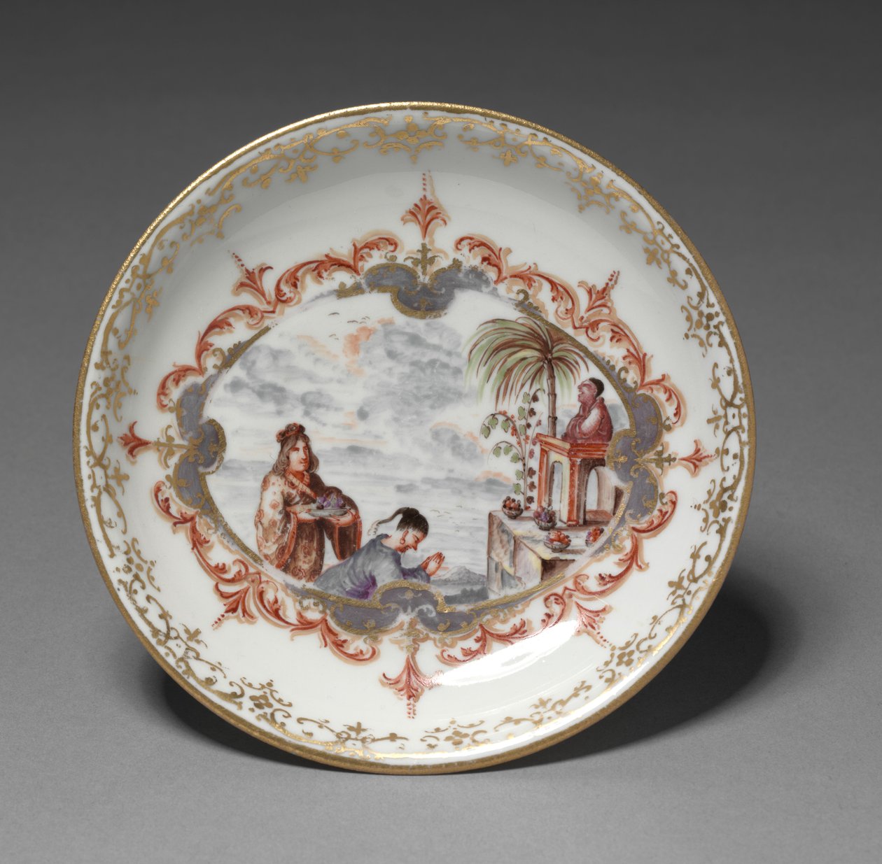 Podšálek, výrobce Meissen Porcelain Factory, Německo, c.1723 od German School