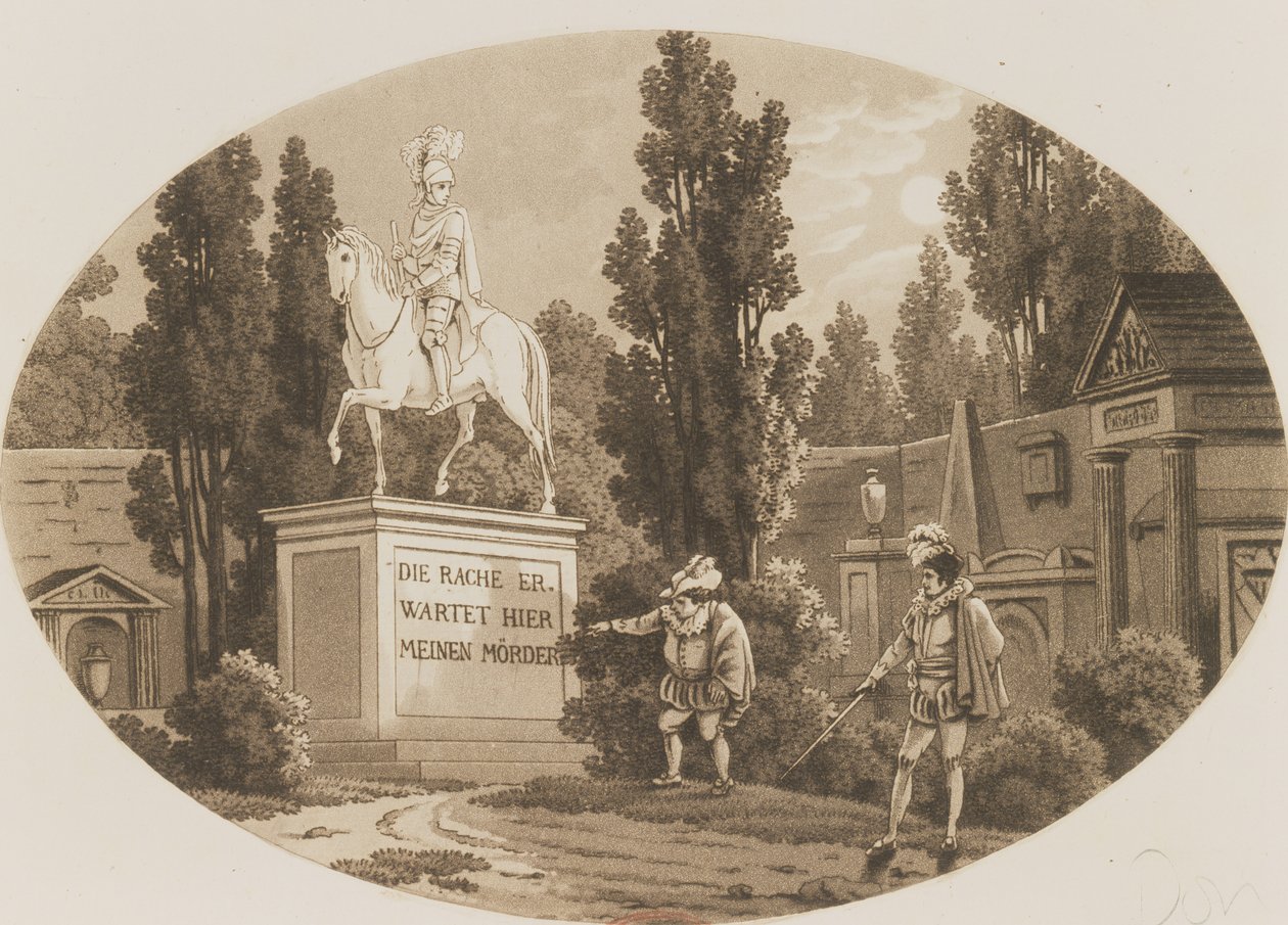 Scéna z Dona Giovanniho od Wolfganga Amadea Mozarta od German School
