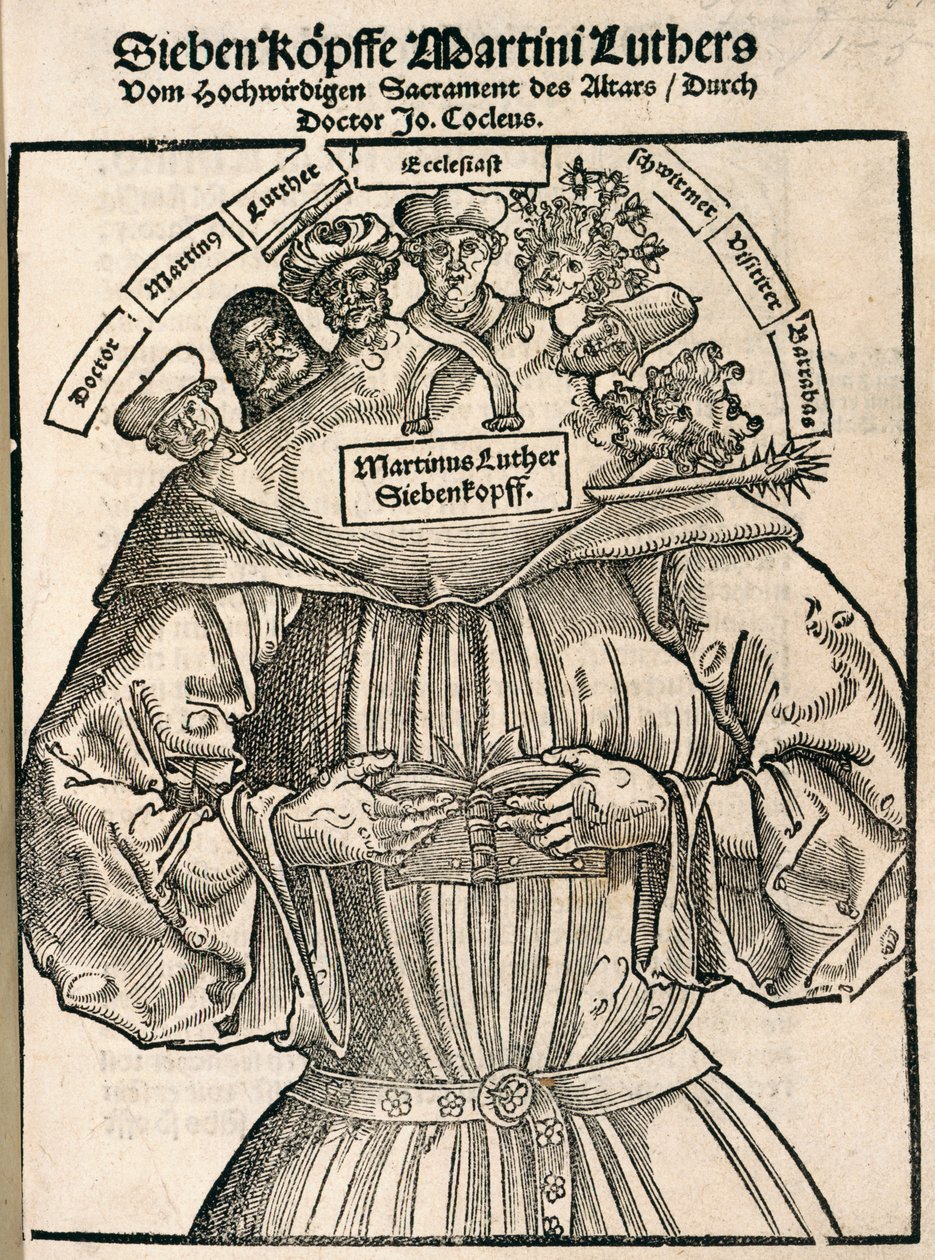 Sedmihlavý Martin Luther od German School