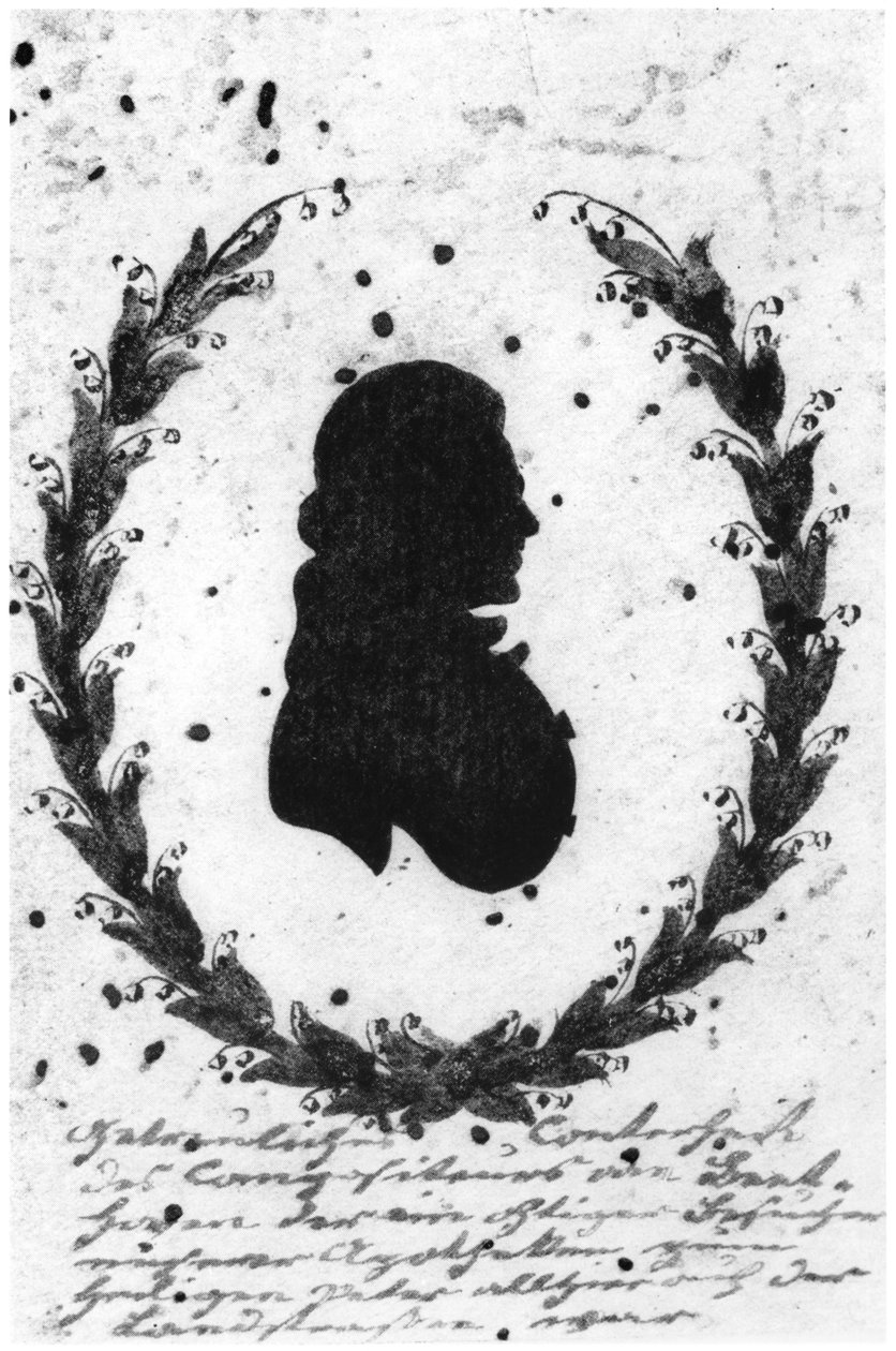 Silueta Ludwiga van Beethovena (1770-1827) od German School