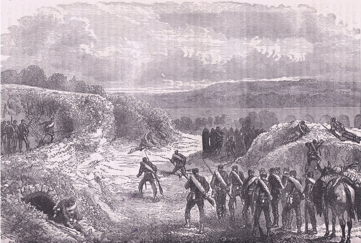 Sortie z Paříže, Cassells Historie války mezi Francií a Německem vydaná Cassell and Company Limited, kolem roku 1890 (litho) od German School