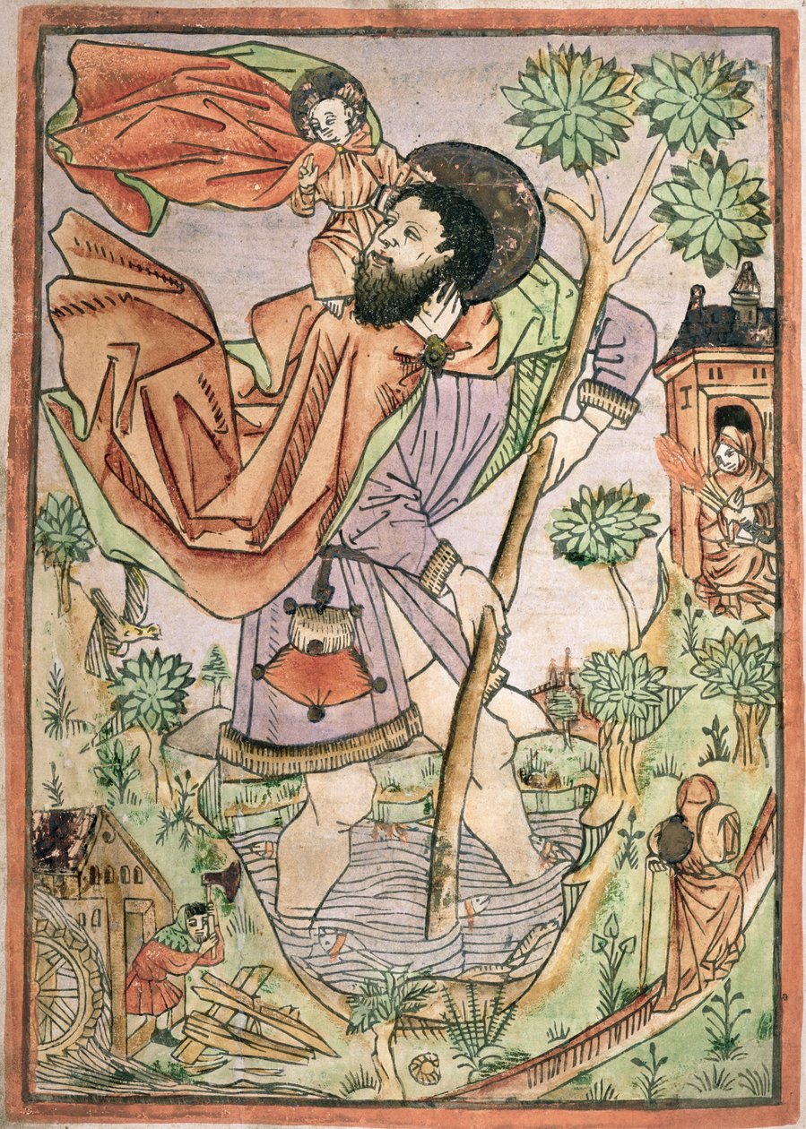 Sv. Kryštof: Němec, kolem roku 1470 od German School