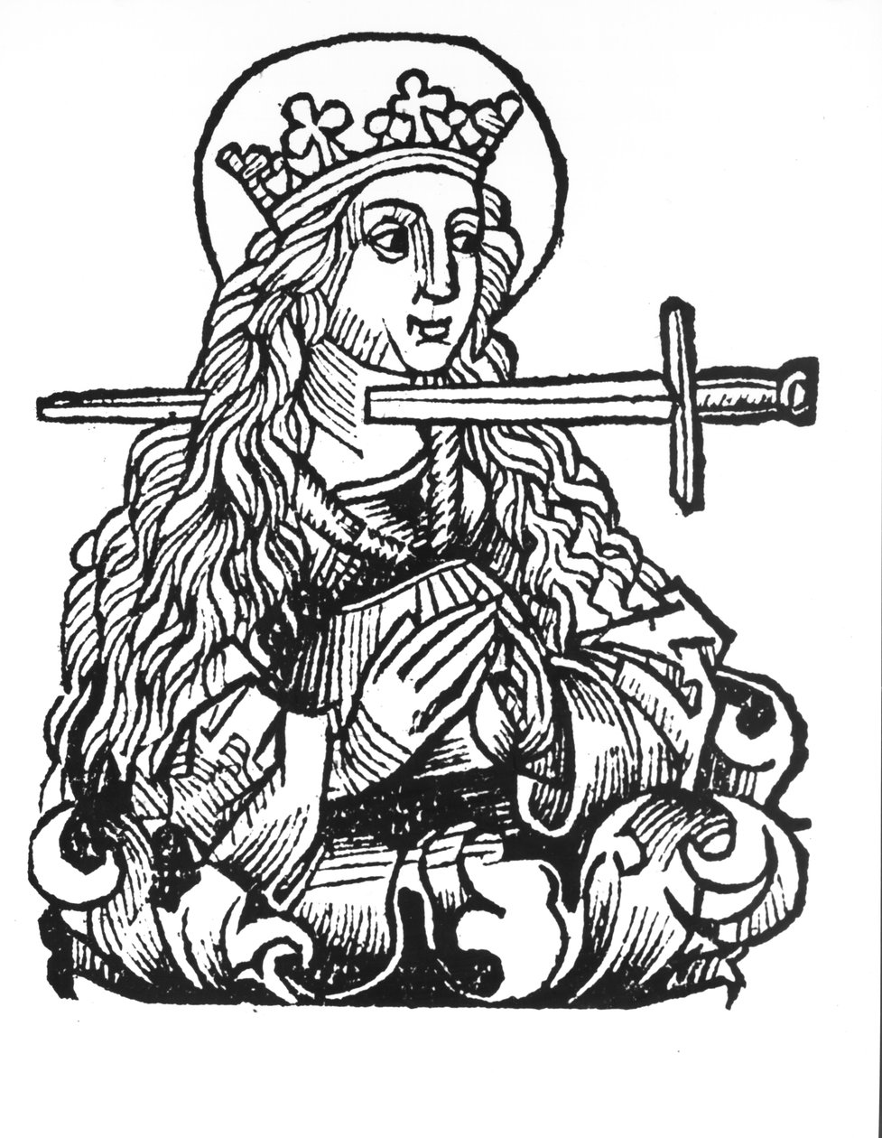 Svatá Lucie († 304) z „Liber Chronicarum“ od Hartmanna Schedela (1440-1514) od German School