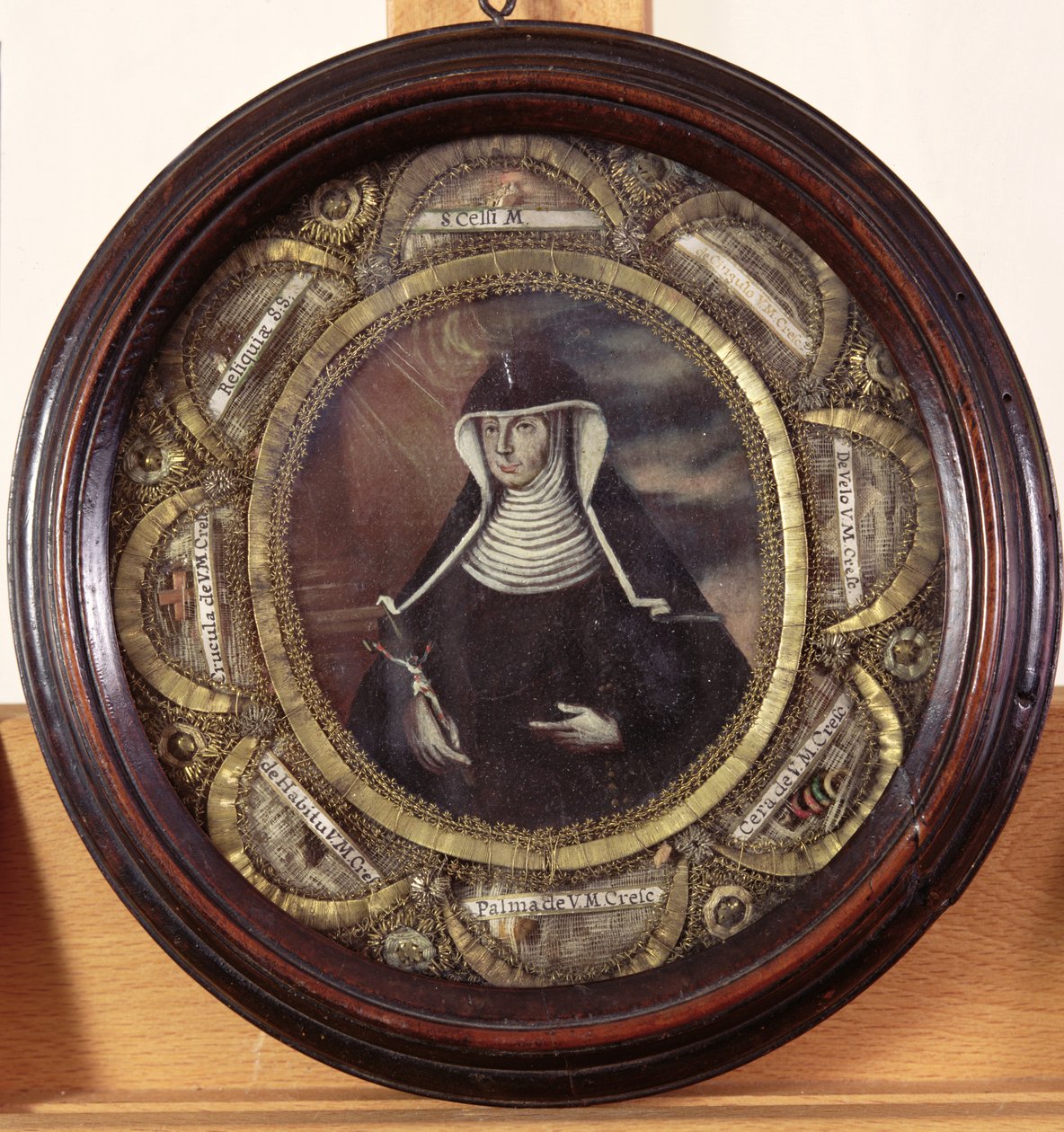 St. Maria Crescentia Hoess (1682-1744) obklopená ostatky sv. od German School