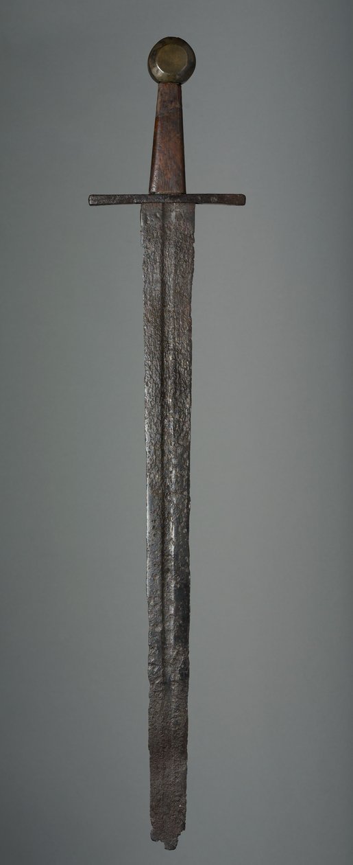 Meč, cca 1350 (železo, dřevěná rukojeť a výměna mosazné hlavice) od German School