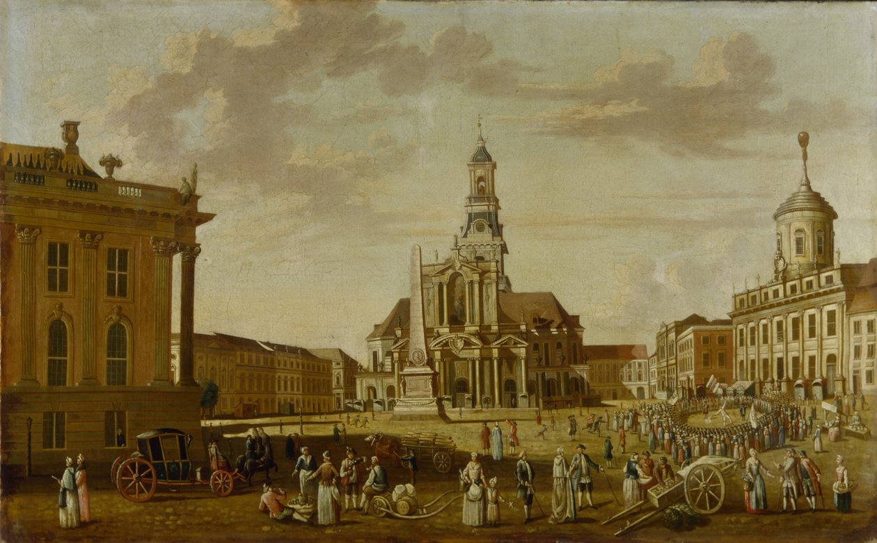 Alter Markt s kostelem sv. Mikuláše a radnicí, 1771 od German School
