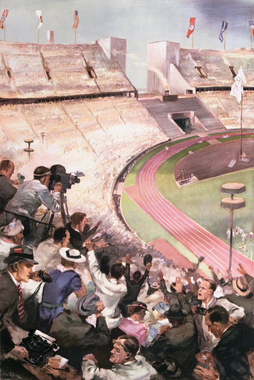 Olympijské hry v Berlíně, z Berliner Illustrite Zeitung, 1936 od German School