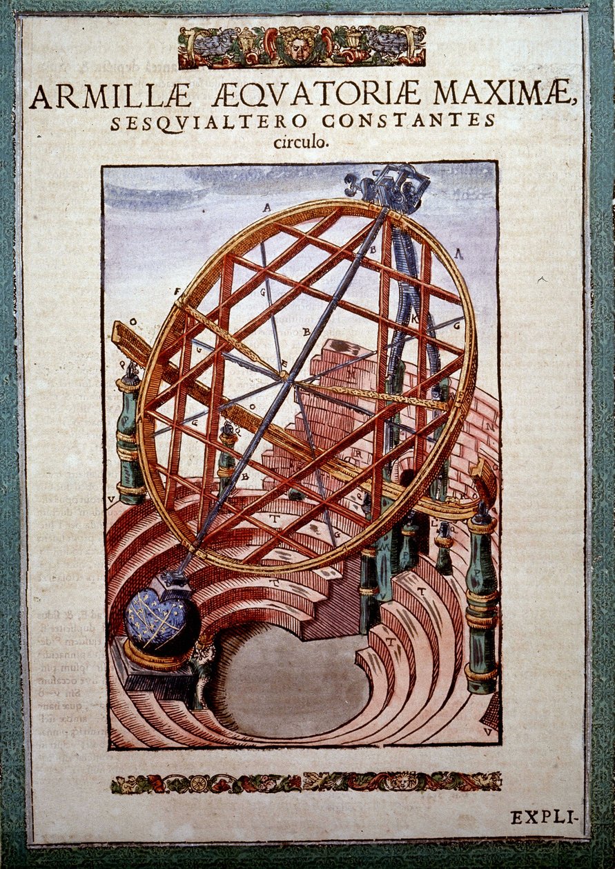 The Great Equatorial Armil in „Astronomy“ od Tycha Brahe (1546 – ​​​​​1601), Wandsbeck od German School