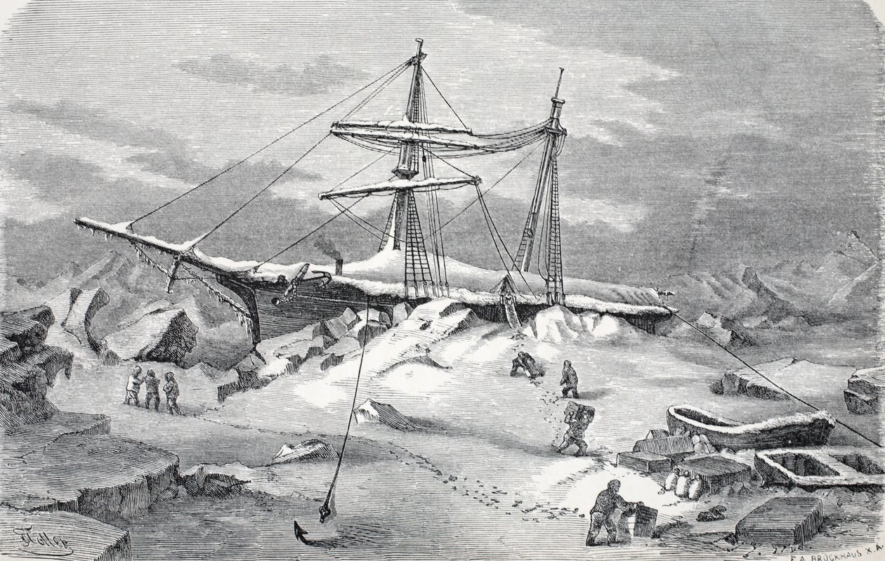 Hanza v nouzi, hospoda. Londýn 1874 od German School