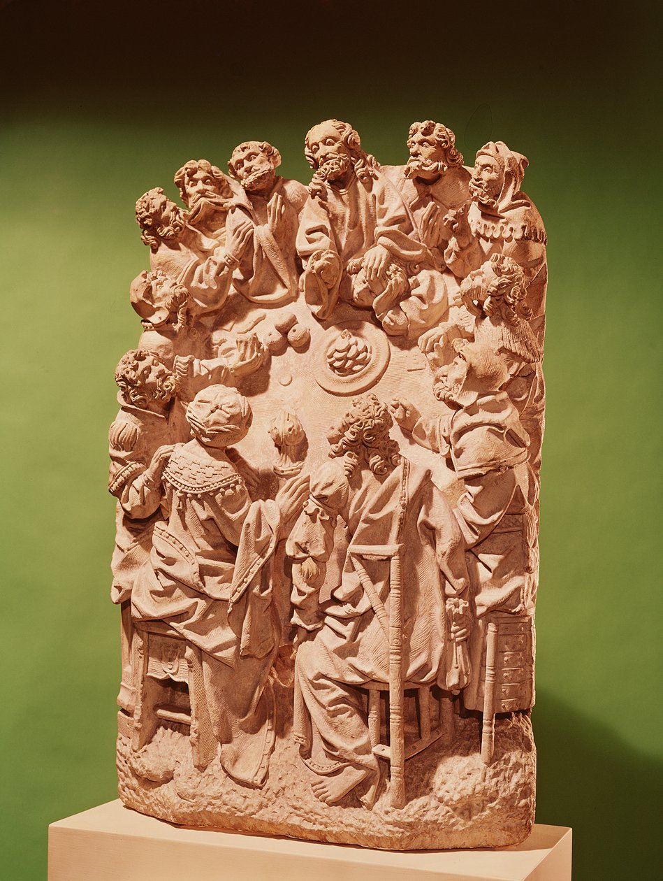 Poslední večeře, asi 1500-30 (vápenec) (podrobnosti viz 391865) od German School