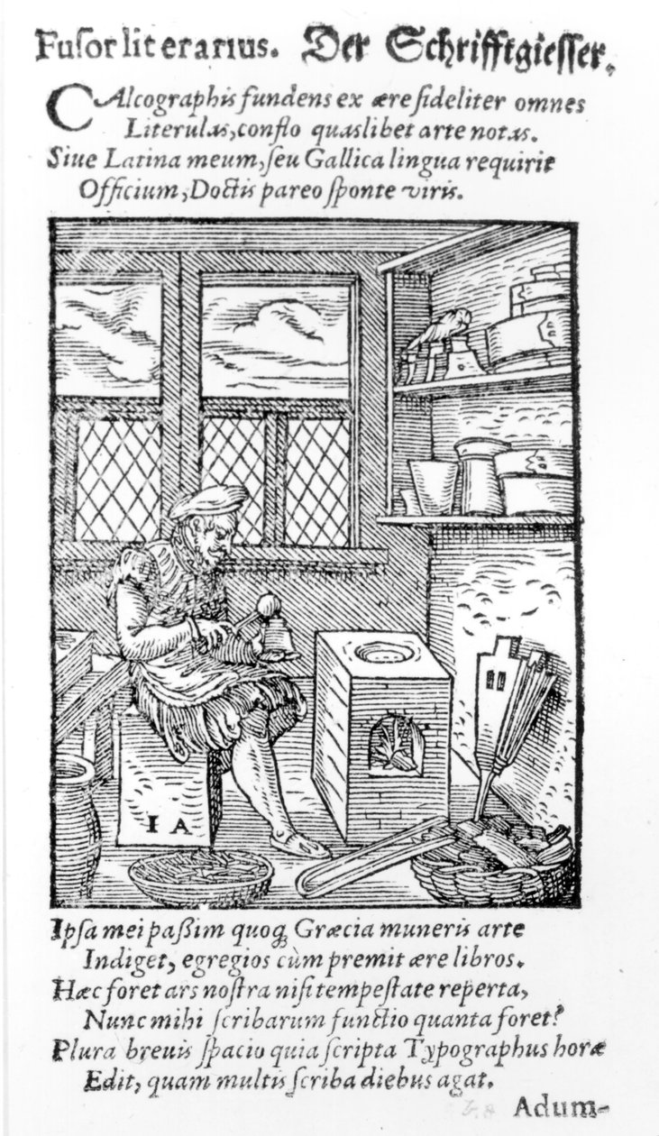 The Letter Plate Maker, vydal Hartman Schopper (dřevořez) (b foto) od German School