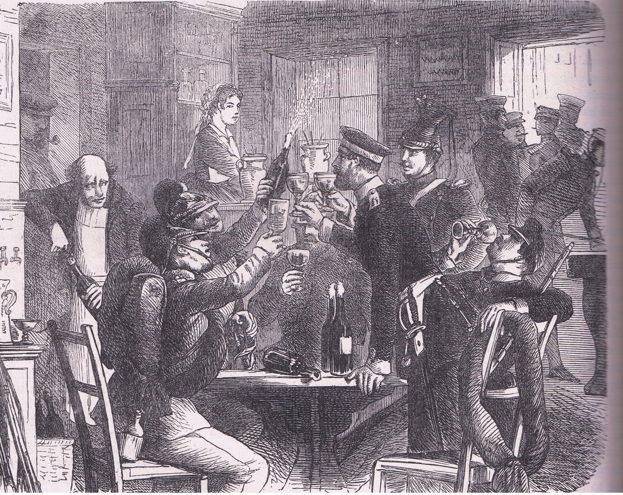 Prusové ve Versailles, Cassells Historie války mezi Francií a Německem vydaná Cassell and Company Limited, kolem roku 1890 (litho) od German School