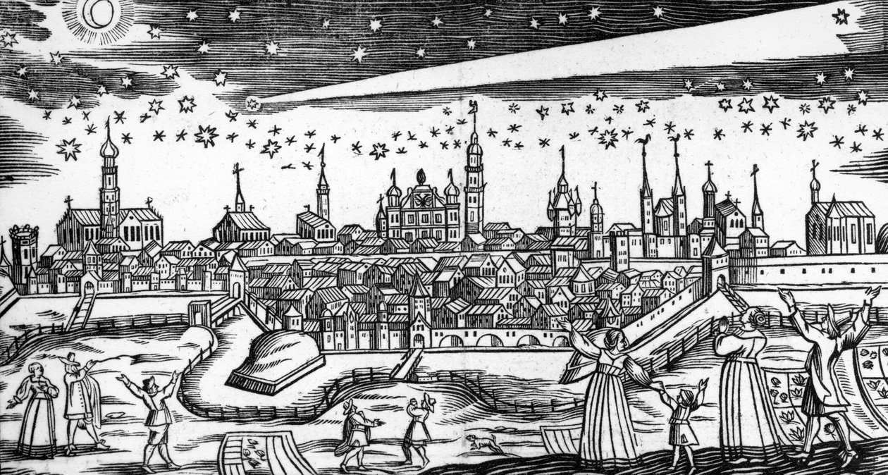 Hrozná kometa z roku 1680 od Bacha Abrahama od German School