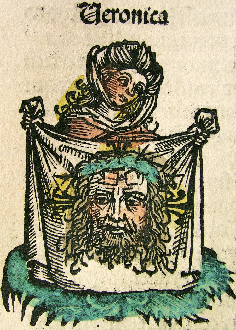 Veroničina závoj, publikovaná v Norimberské kronice, 1493 od German School