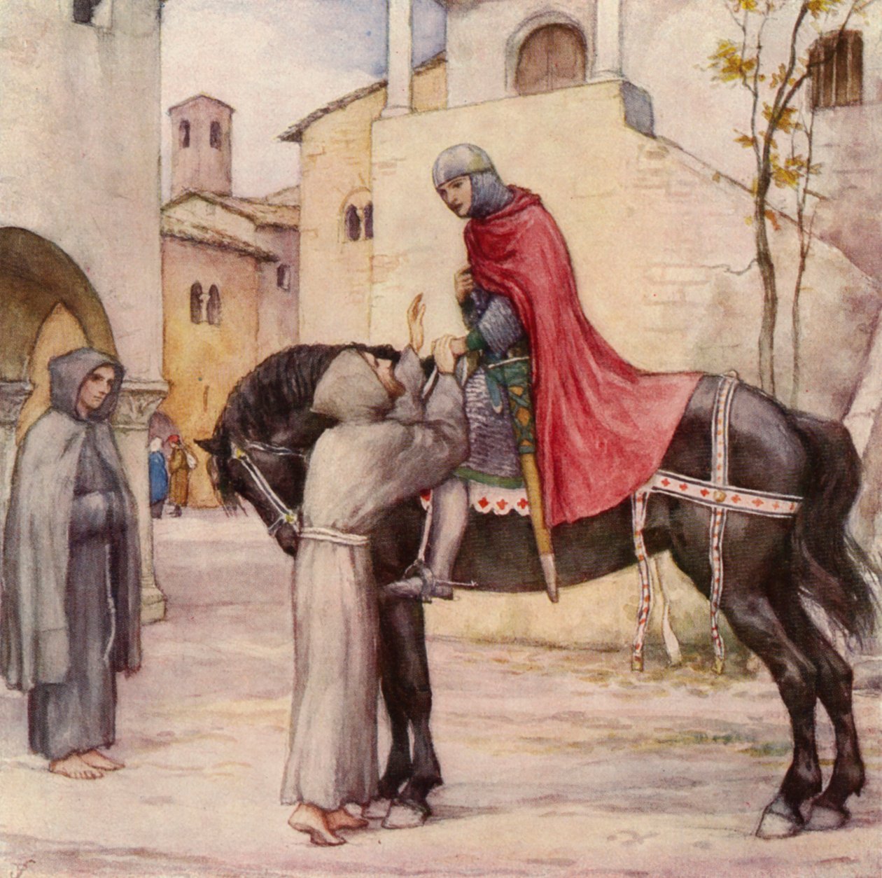 Povolání Angela Tancrediho (barevná litografie) od German School