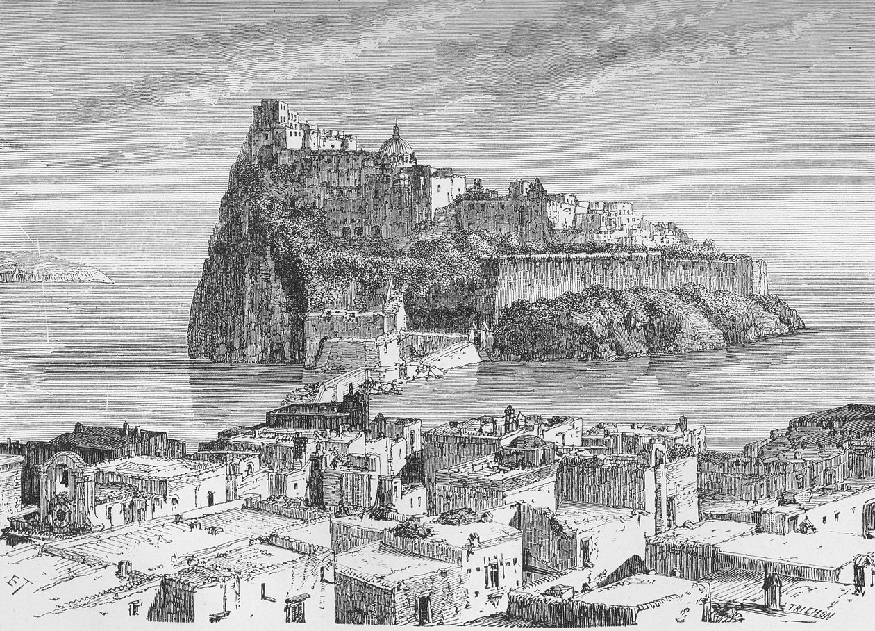 Hrad na sopečném ostrově Ischia od German School