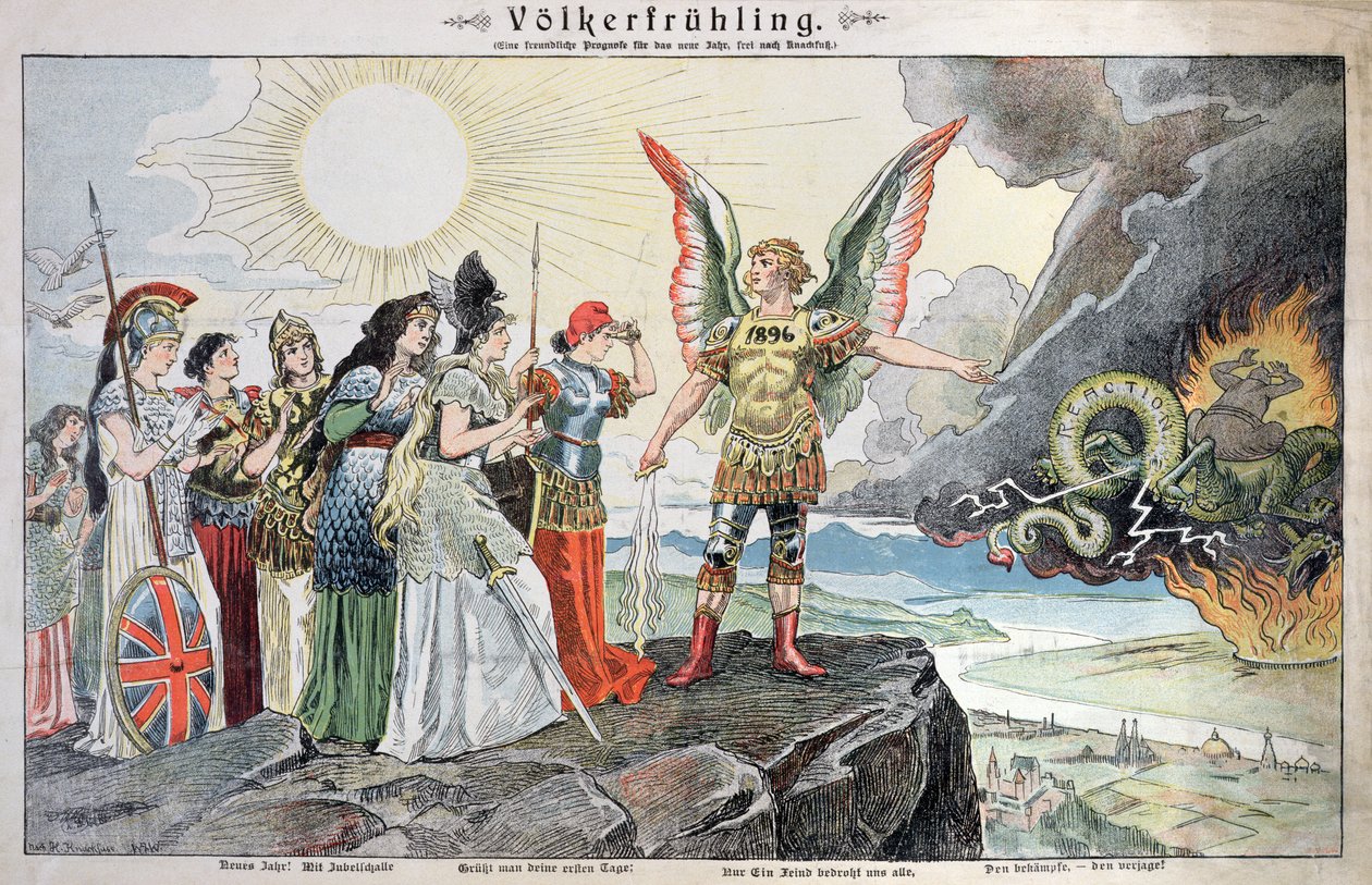 Lidé Evropy na jaře, 1896 od German School