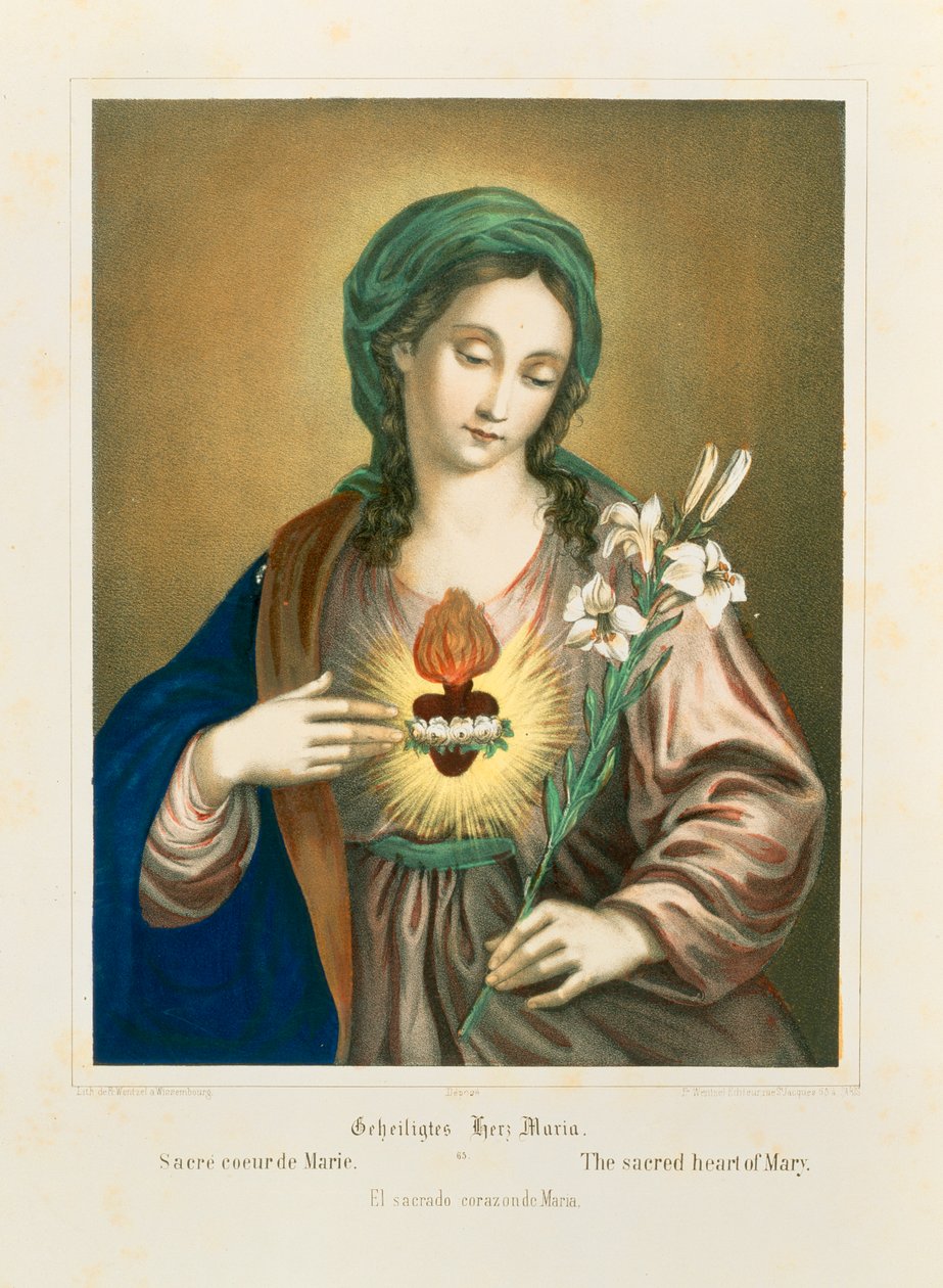 Svaté srdce Mariino, vydal Fr. Wentzel, Weissenburg, 1850. od German School
