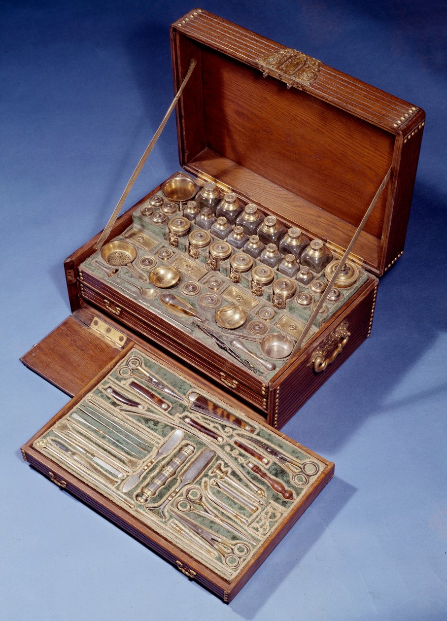 Sada cestovní chirurgie a lékárny. 1640. Augsburg. Dekorativní umění, Paříž. od German School