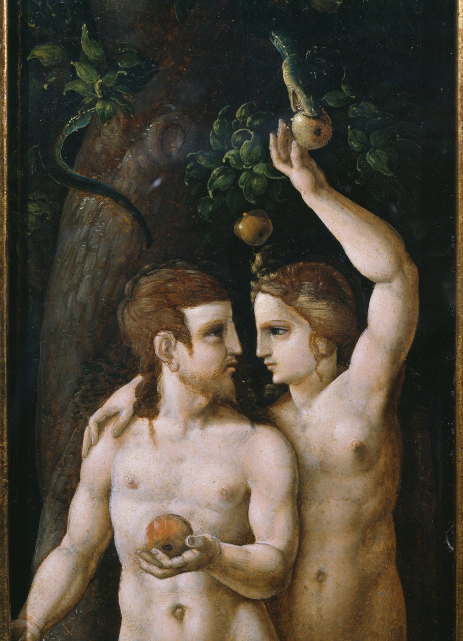Triptych Stvoření, Adam a Eva, levý panel (detail) (viz také 346194, 346195) od German School