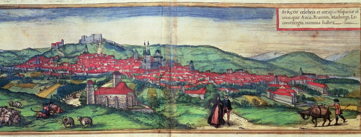 Pohled na město Burgos, z díla 