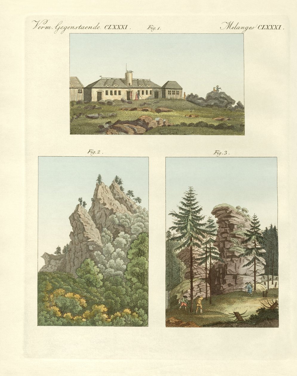 Pohledy na Harz (barevná rytina) od German School