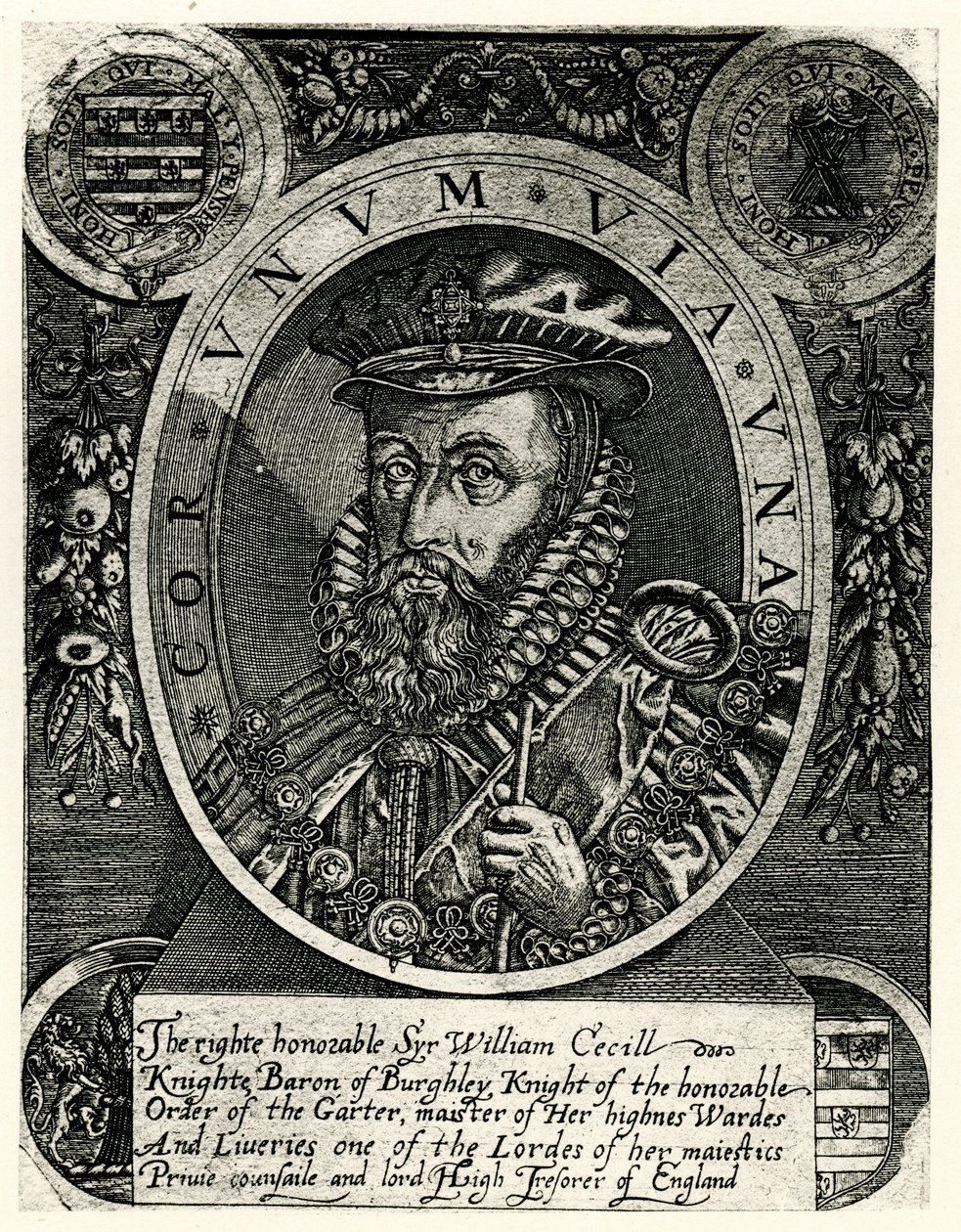 William Cecil Lord Burleigh od German School