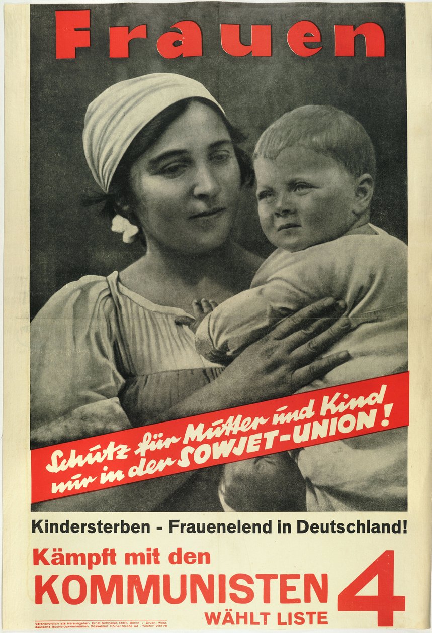 Ženy! Bojujte s komunisty, hlasujte Seznam 4 - Anonym1924 (litografie) od German School
