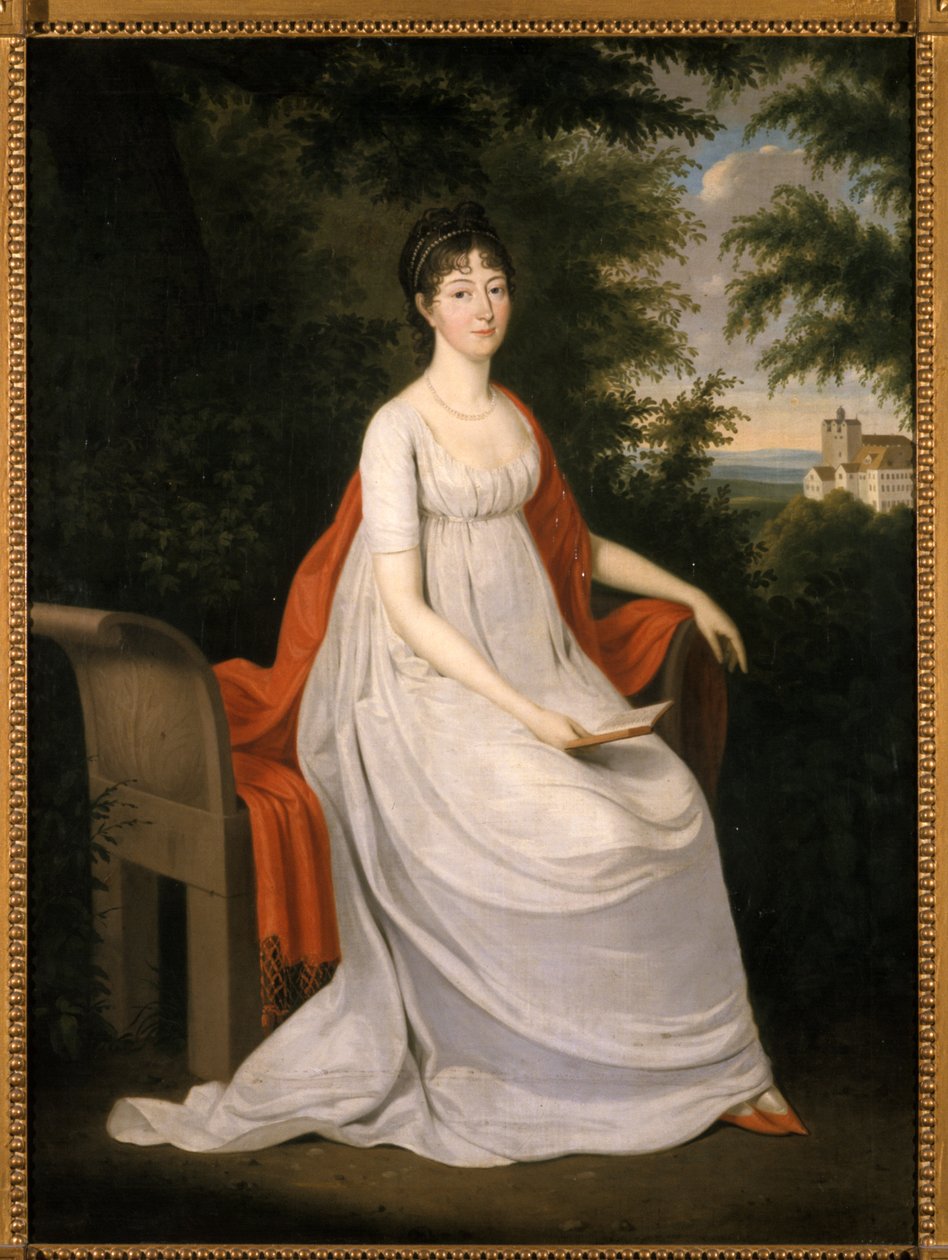 Ženy sedící na lavičce, 1800 od German School
