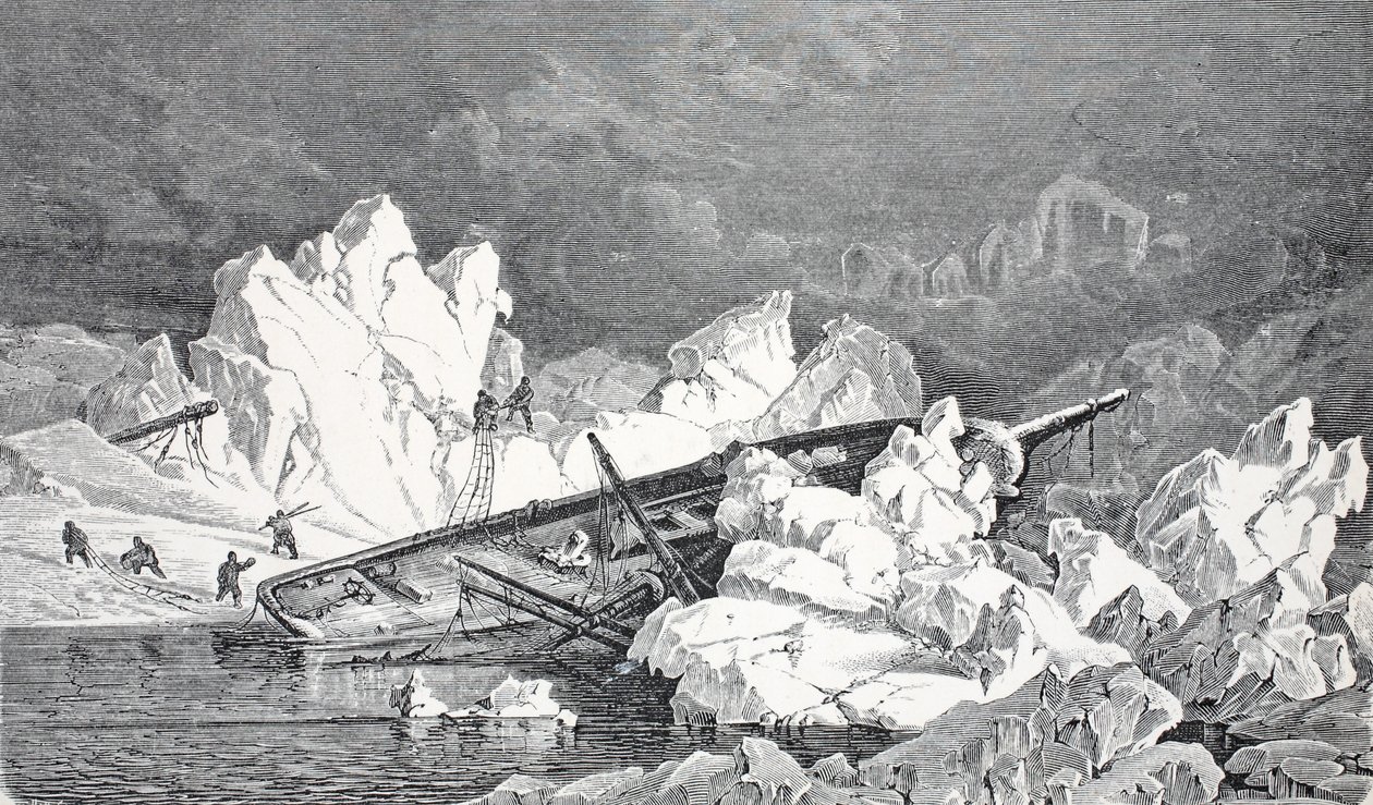 Vrak Hanzy, hospoda. Londýn 1874 od German School