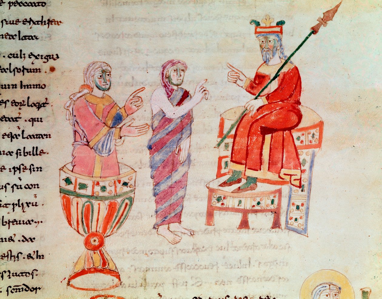 Zoroaster nebo Zarathustra konzultující věštce (Miniatura, 9. století) od German School