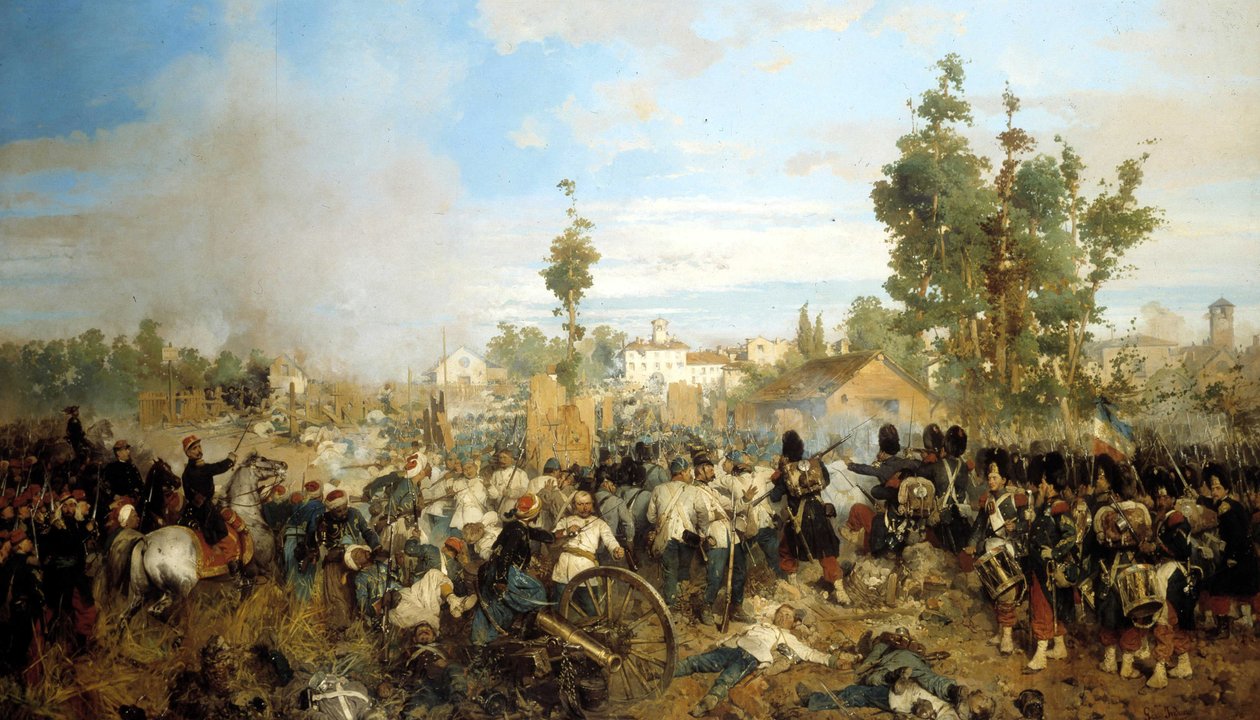 Bitva o Magentu. Obraz Gerolamo (Girolamo) Induno od Gerolamo Induno