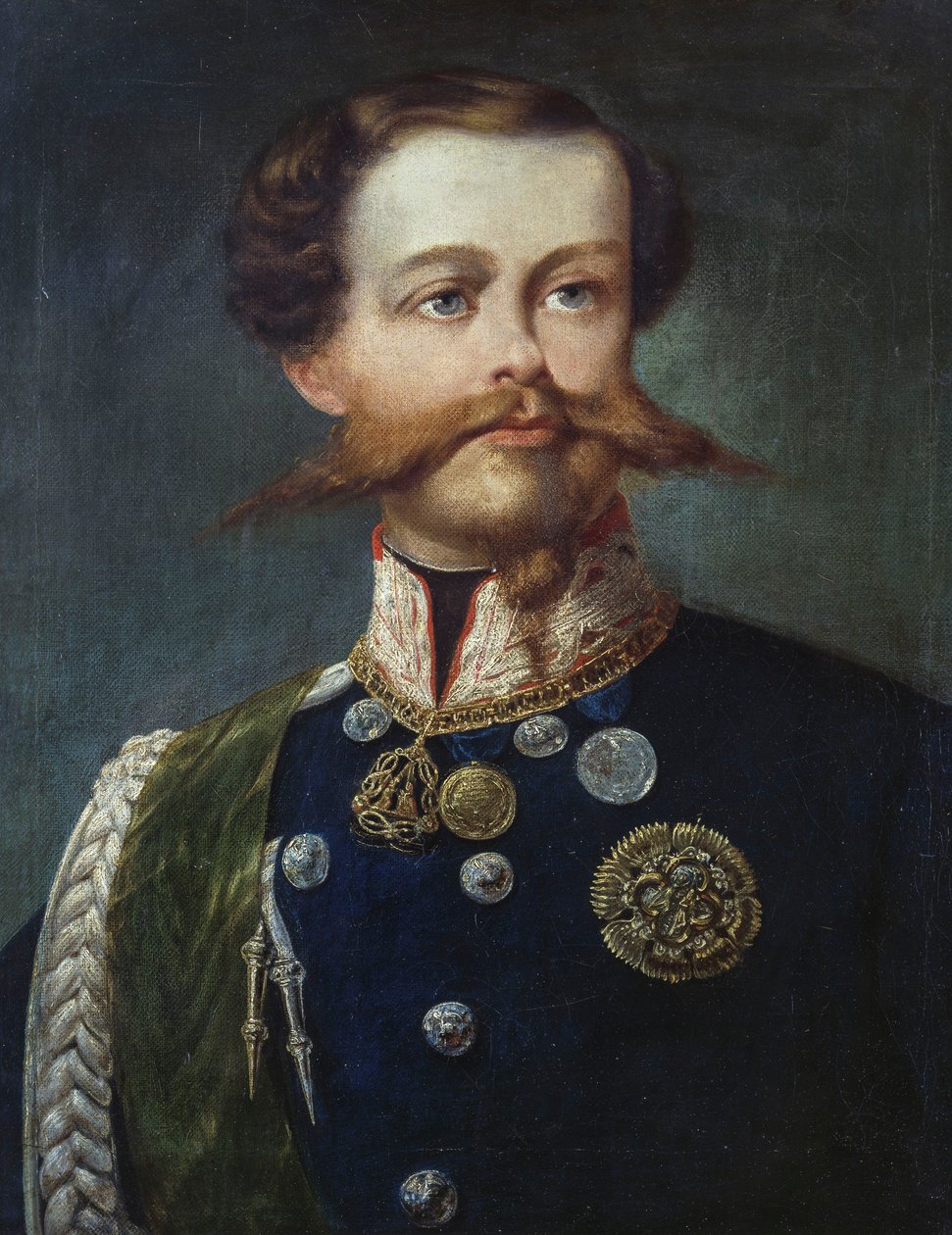 Portrét Viktora Emanuela II. (1820-1878), krále Itálie, od Gerolama Induna, olej na plátně od Gerolamo Induno
