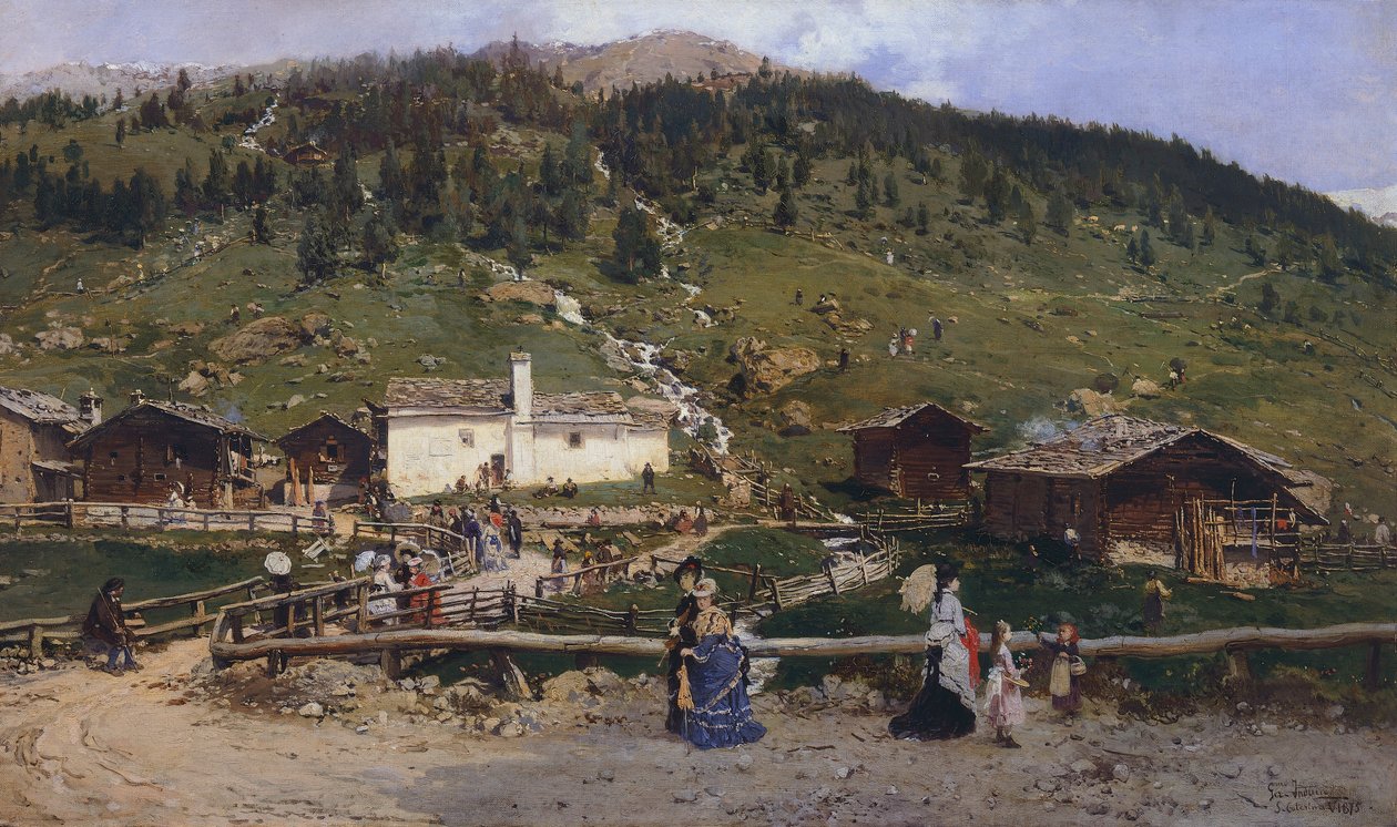 Svatá Kateřina ve Valfurvě, Gerolamo Induno (1825-1890) od Gerolamo Induno