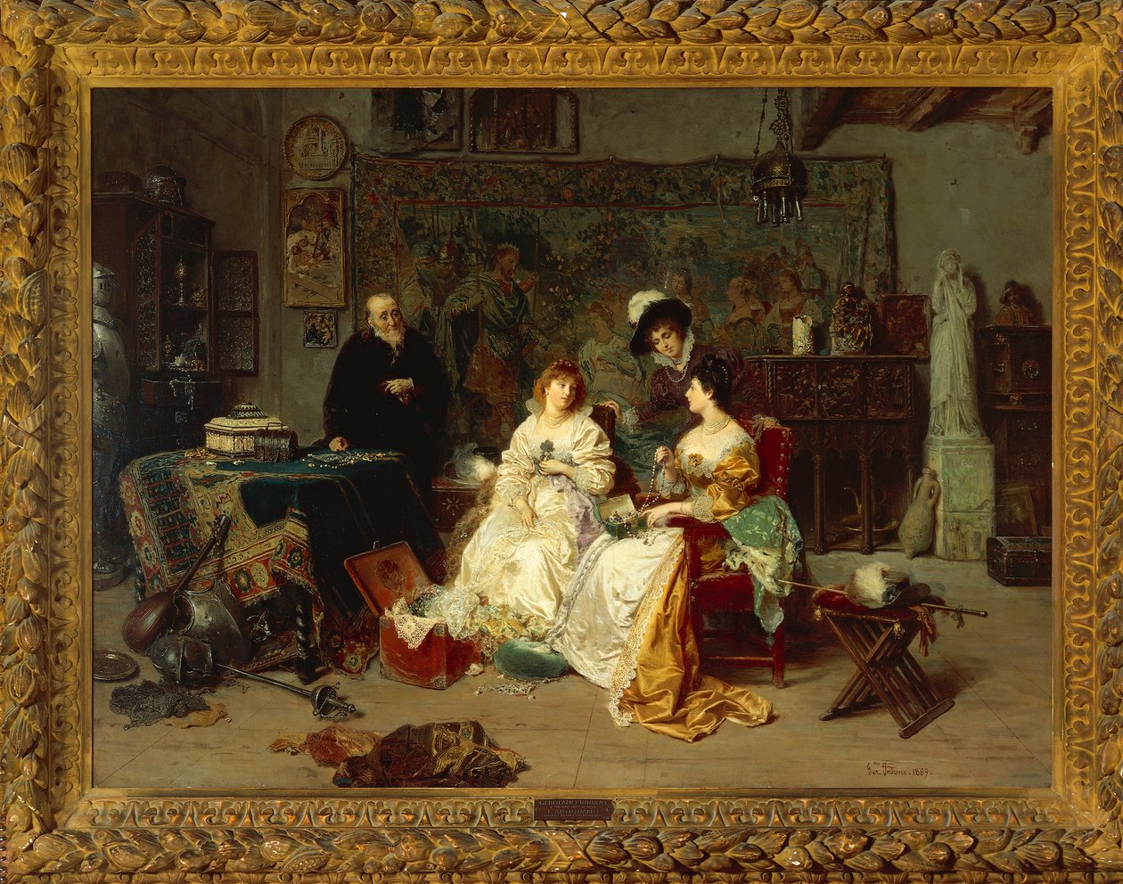 The Antique Dealer, Gerolamo Induno od Gerolamo Induno