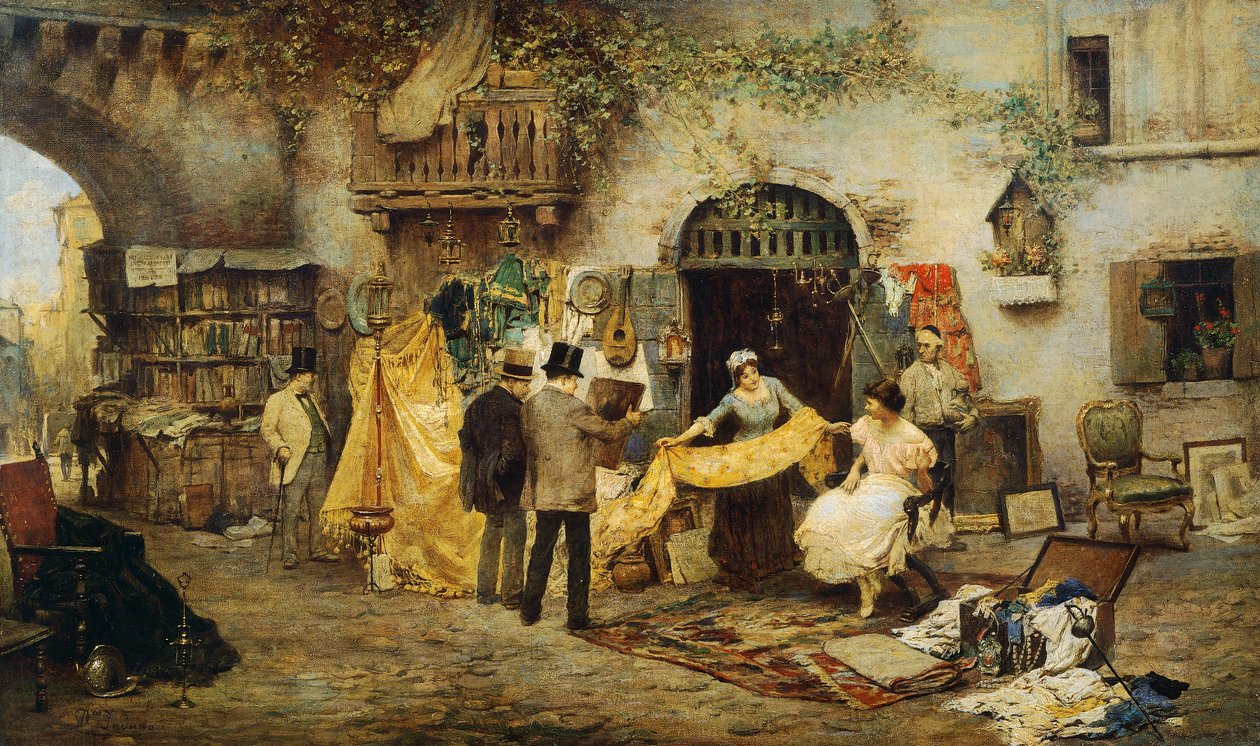 The Antique Dealer, Gerolamo Induno od Gerolamo Induno