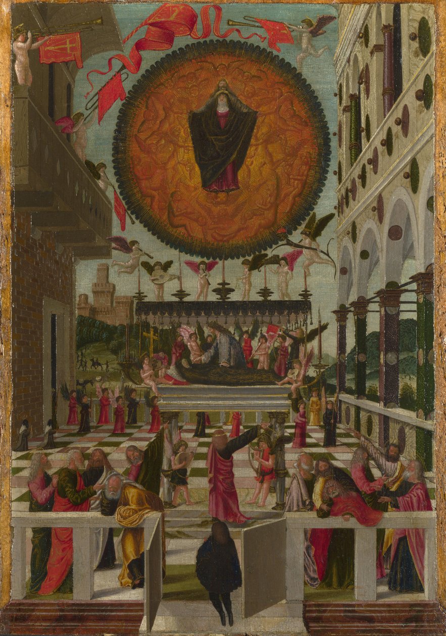 Nanebevzetí a Nanebevzetí Panny Marie, 1488 od Gerolamo da Vicenza