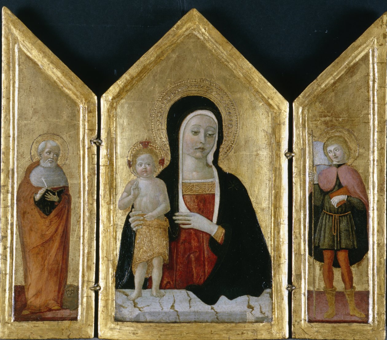 Madona s dítětem se dvěma svatými, cca 1500 (tempera na dřevě) od Gerolamo di Benvenuto