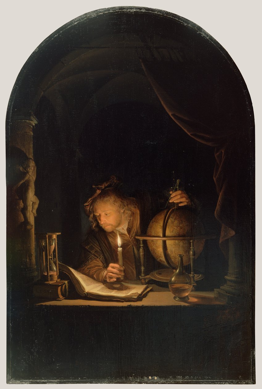 Astronom od společnosti Candlelight od Gerrit Dou