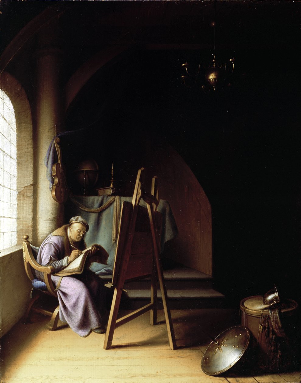 Muž se stojanem od Gerrit Dou