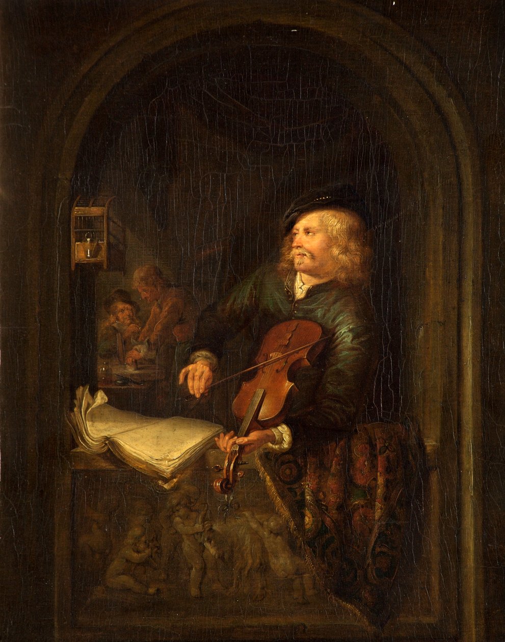 Muž s houslemi od Gerrit Dou
