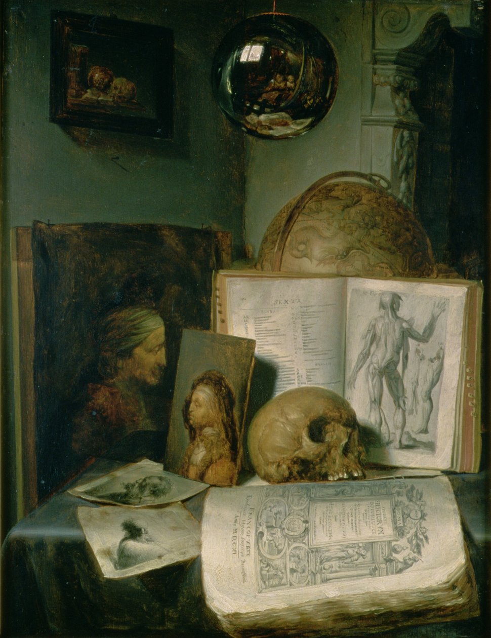 Zátiší s lebkou od Gerrit Dou