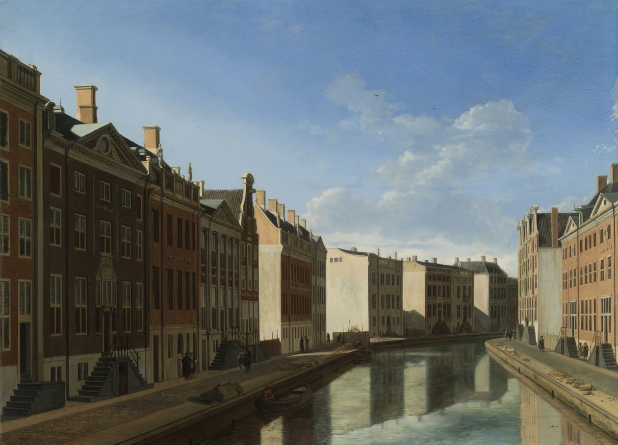 „Zlatý ohyb“ v Herengracht v Amsterdamu z východu od Gerrit Adriaensz Berckheyde