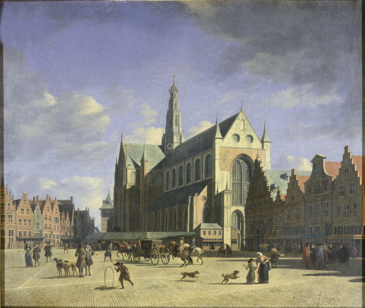 Groote Markt (Velký trh) Haarlem od Gerrit Adriaensz Berckheyde