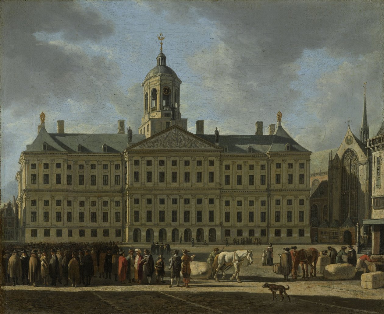 Radnice na náměstí Dam, Amsterdam, 1672 od Gerrit Adriaensz Berckheyde