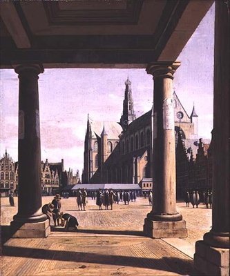 Pohled na Haarlem s Groote Kerk od Gerrit Adriaensz Berckheyde