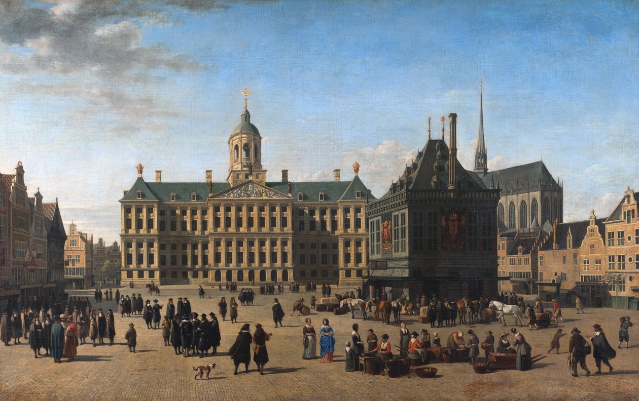Nizozemština: Přehrada v Amsterdamu Přehrada v Amsterdamu od Gerrit Adriaenszoon Berckheyde