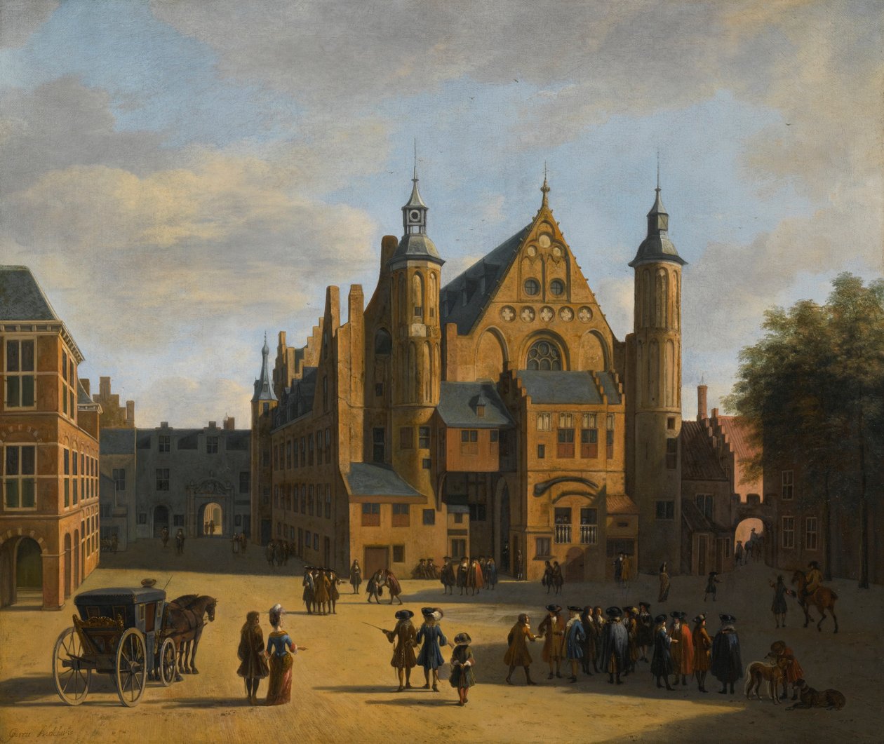 Pohled na Binnennhof v Haagu od Gerrit Adriaenszoon Berckheyde